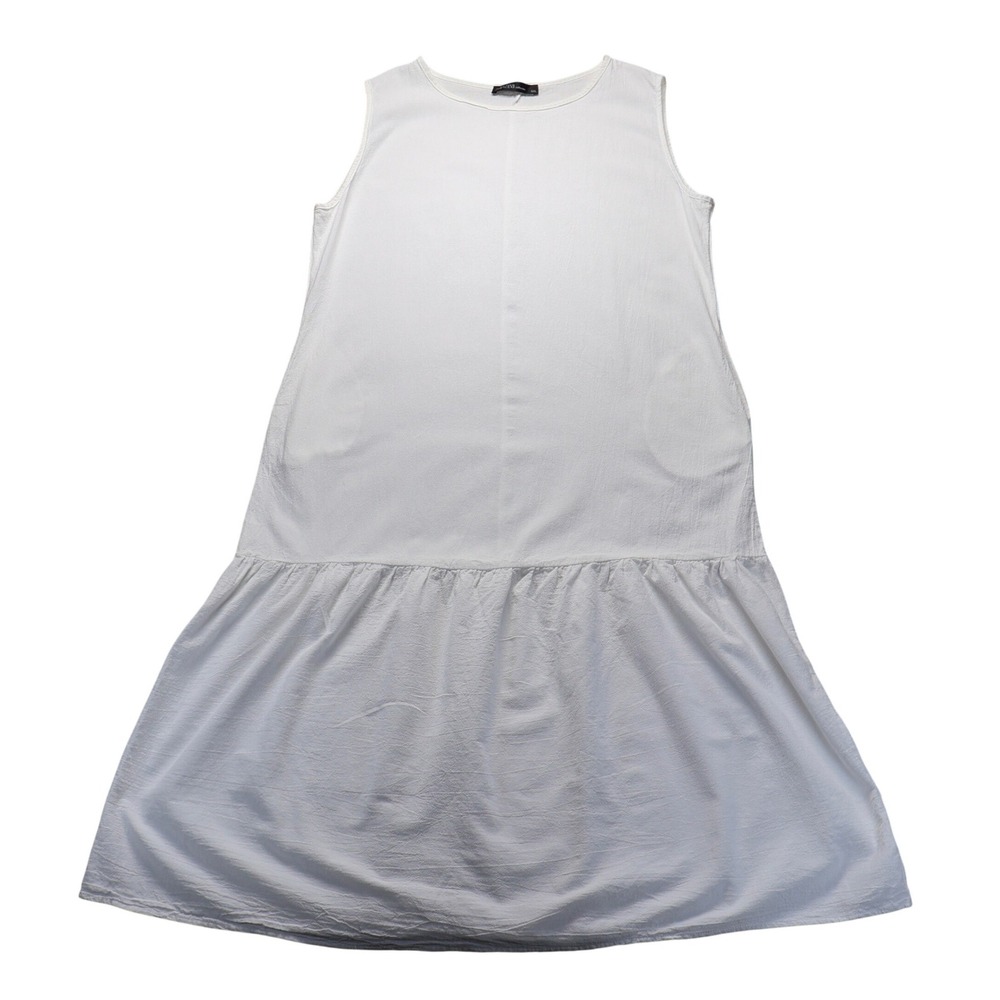 Zanzea Collection White Sleeveless Maxi Dress Tiered Ruffle Hem Coastal Boho 5XL